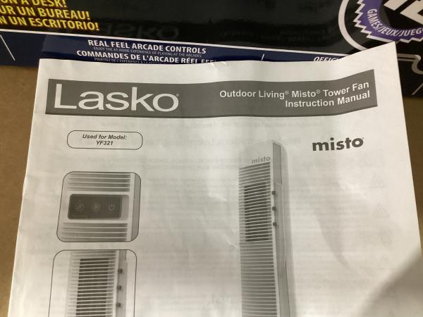Lot # 2044 Lasko Misto Outdoor Misting Tower Fan $125