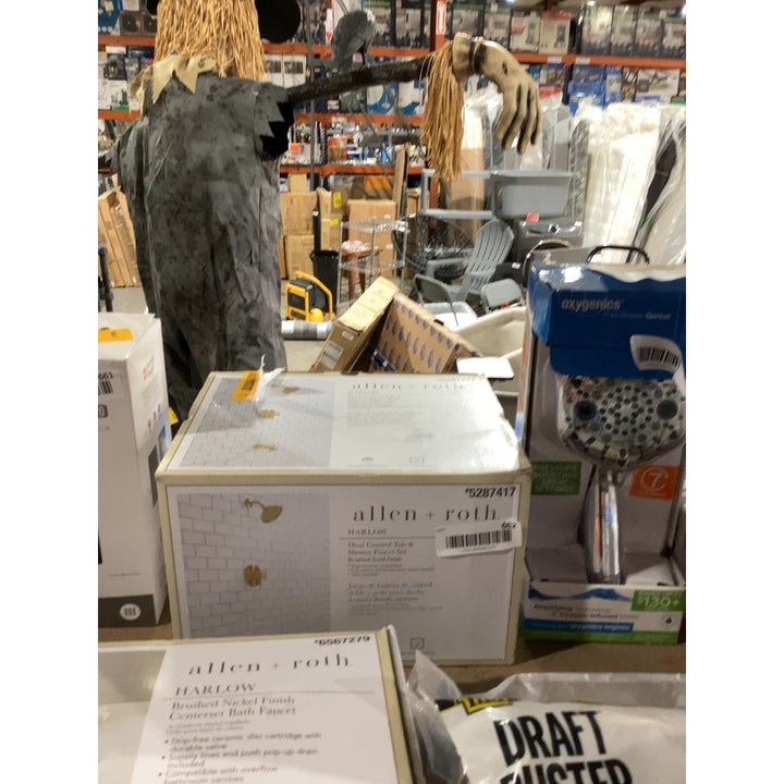 Lot # 662 Allen +roth brushed gold 2 handle faucet $54