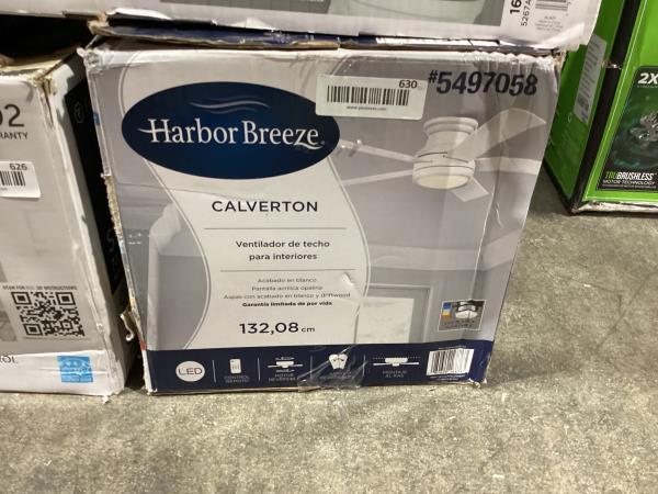 Lot # 630 Harbor Breeze 52 Inch White Ceiling Fan $150