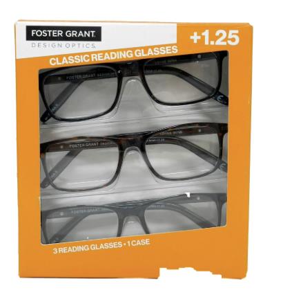 Lot # 448 Foster Grant Reading Glasses 1.25 $18.00