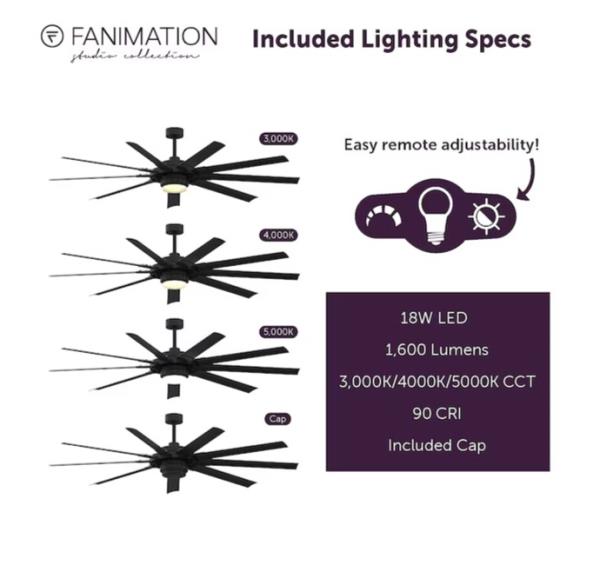 Fanimation Ceiling Fan Studio Slinger V2 72”