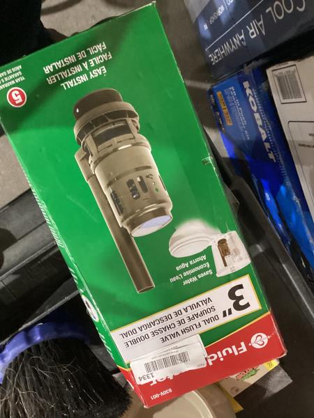 Lot # 1334 Fluildmaster Dual Toilet Flush Valve $47