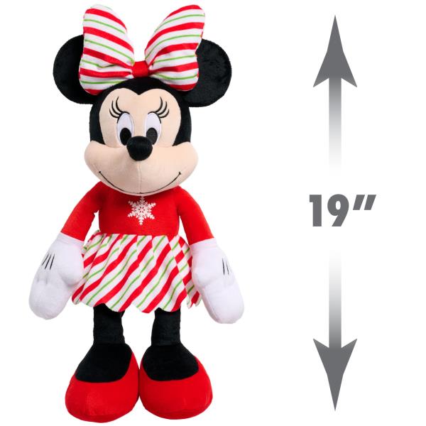 Lot # 653 Just Play Disney Holiday Classics Large Minnie Mouse Yuletide Stripes Plush, 19-inch Stuffed Animal, Soft and Cuddly, Officially Licensed, Kids Toys for Ages 2 Up
