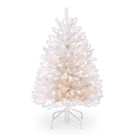Lot # 1632 National Tree Company 4.5-ft. Pre-Lit Dunhill White Fir Artificial Christmas Tree, Green