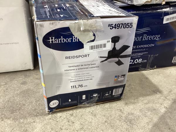 Lot # 99 Harbor Breeze 44" Reidsport Ceiling Fan $140