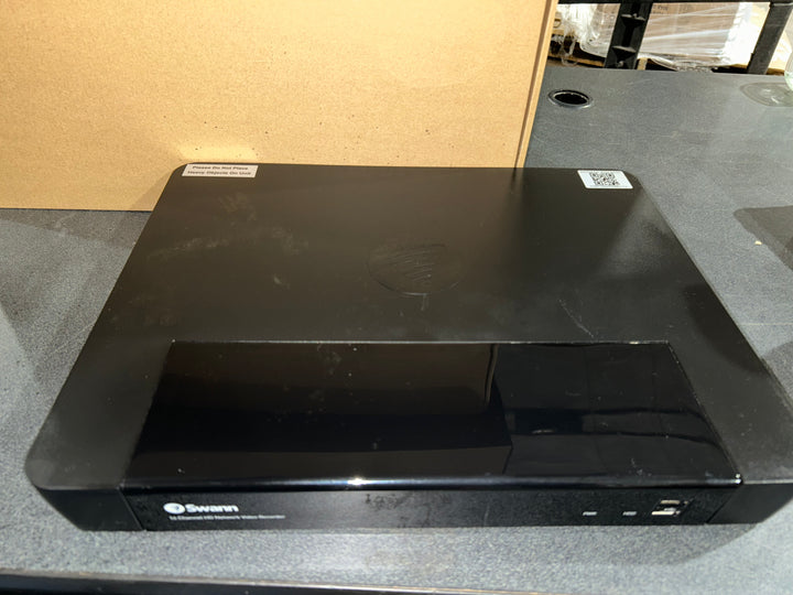 Swann - Master Series Home 16-Channel 16-Camera 4K HD Indoor/Outdoor PoE Wired 2TB H DD NVR Security Surveillance System - Black (Used)