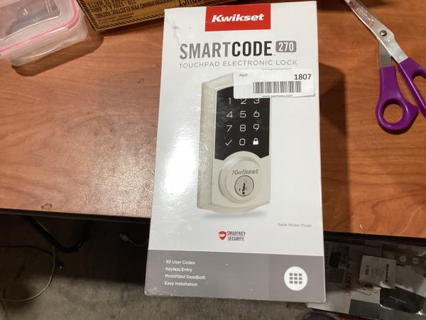 Lot # 1807 Kwikset 270  Smartcode Touchpad Deadbolt $115