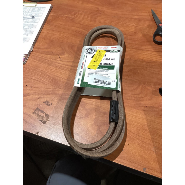 Lot # 16 TROY-BILT Drive Belt MTD 754-04045 Brown $35.00