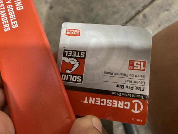 Lot # 292 Crescent Flat Pry Bar $12.98