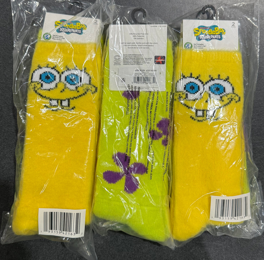 Novelty SpongeBob Socks 6PCK NEW