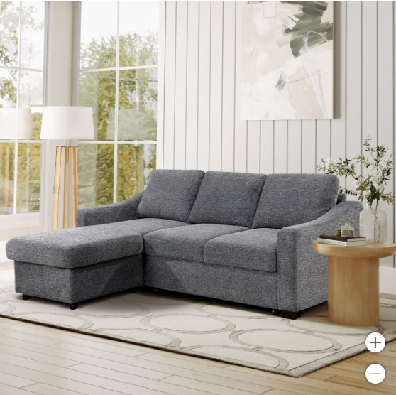Lot # 4 Coddle Aria Fabric Sleeper Sofa with Storage $1249