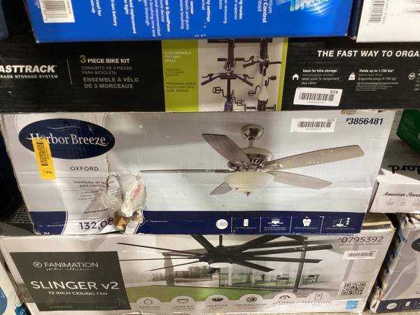 Lot # 625 Harbor Breeze Oxford 52" Nickel Fan $130