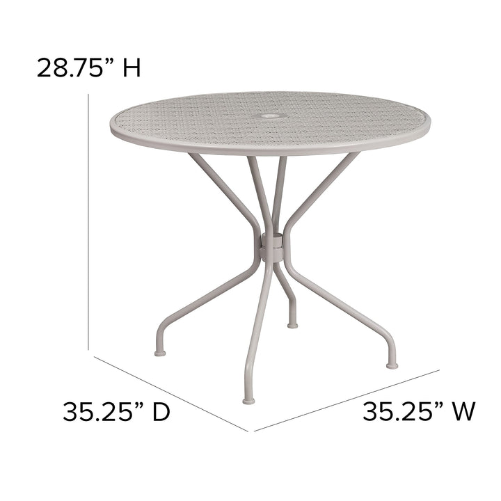 Lot # 2098 Flash Furniture Light Gray Patio-Side-Tables $148.60