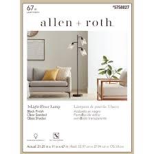 Lot # 928 Allen + Roth JF6910 3-light floor lamp $99
