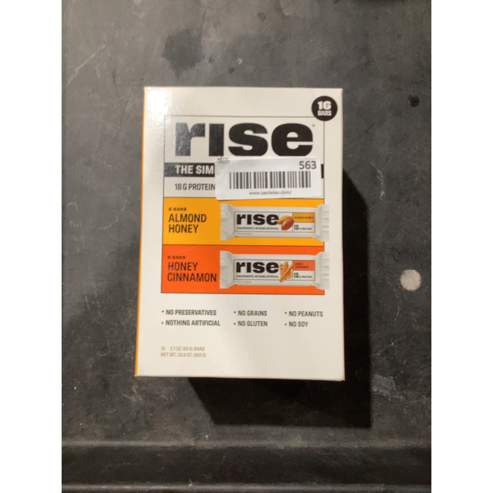Lot # 563 Rise Bar Honey Cinnamon Almond Honey Protein Bars $25.00