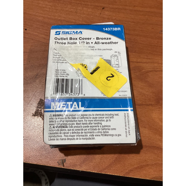 Lot # 14 SIGMA All-Weather Outlet Box Cover $12.00