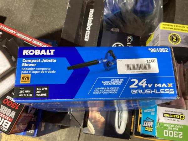Lot # 1160 Kobalt 24 V Max Jobsite Blower $85