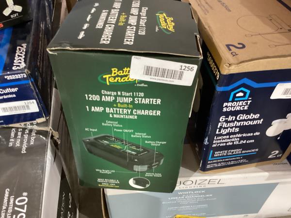 Lot # 1256 Battery Tender Charge N Start 1120 - Smart 12V/1 AMP Battery Charger and 1200 AMP Jump Starter Combo | 2-in-1 Battery Maintainer for Cars, Motorcycles, ATVs (USA Engineered)
