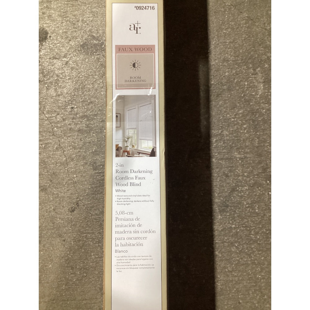 Lot # 1024 AR 2-inch Room Darkening Faux Wood Blind $50