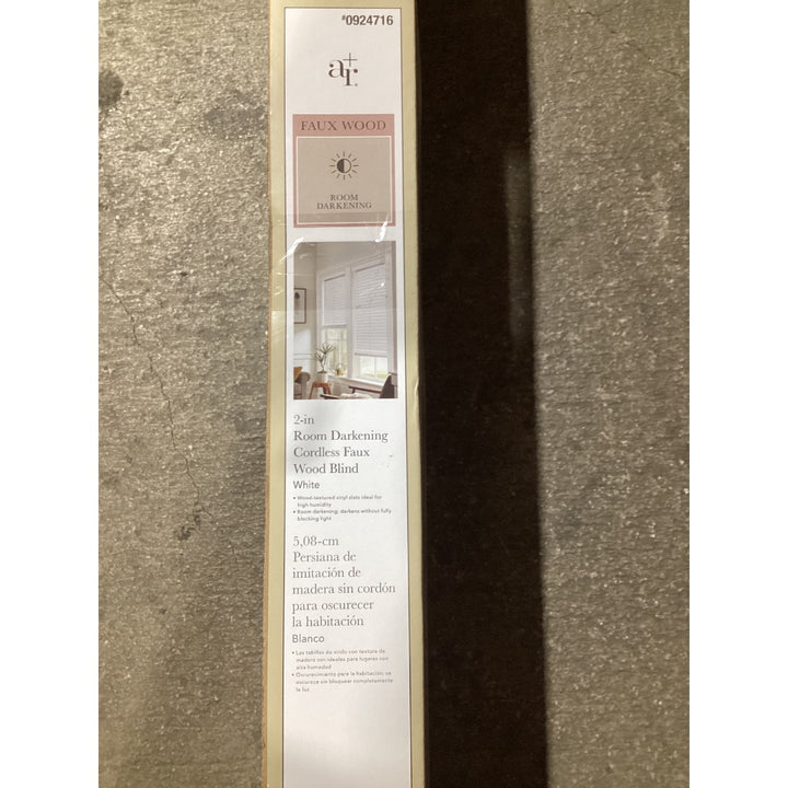 Lot # 1024 AR 2-inch Room Darkening Faux Wood Blind $50