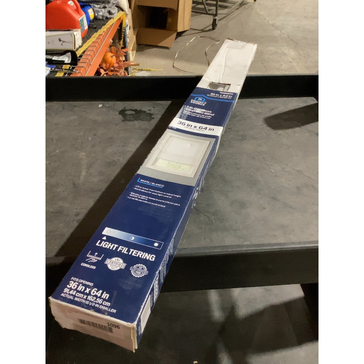 Lot # 1096 Project Source 1in cordless vinyl blinds 36x64