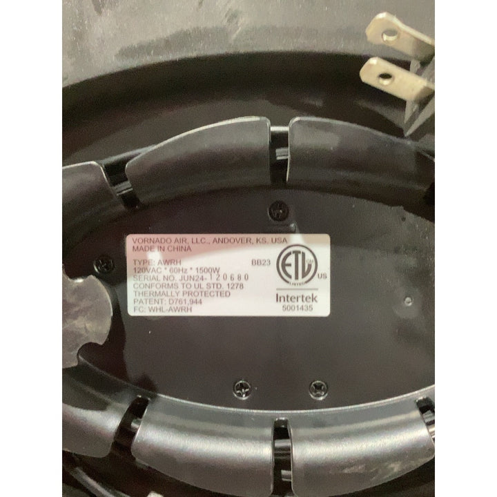 Lot # 241 Vornado AWRH Heater $50.00