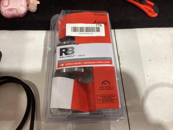 Lot # 776 ReliaBilt Deadbolt Keyed Entry Door Knob $47