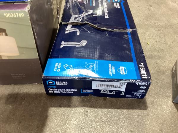 Lot # 119 Dover Chrome Double Handle Kitchen Faucet $35