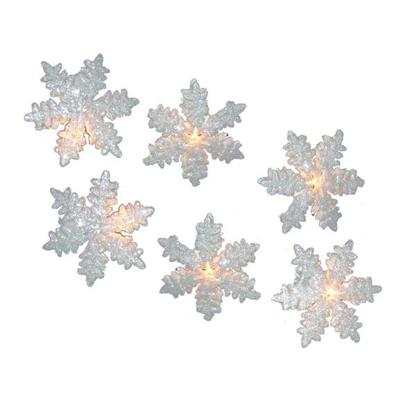 Lot # 413 Kurt Adler UL 10-Light Snowflake Party Light Set, White