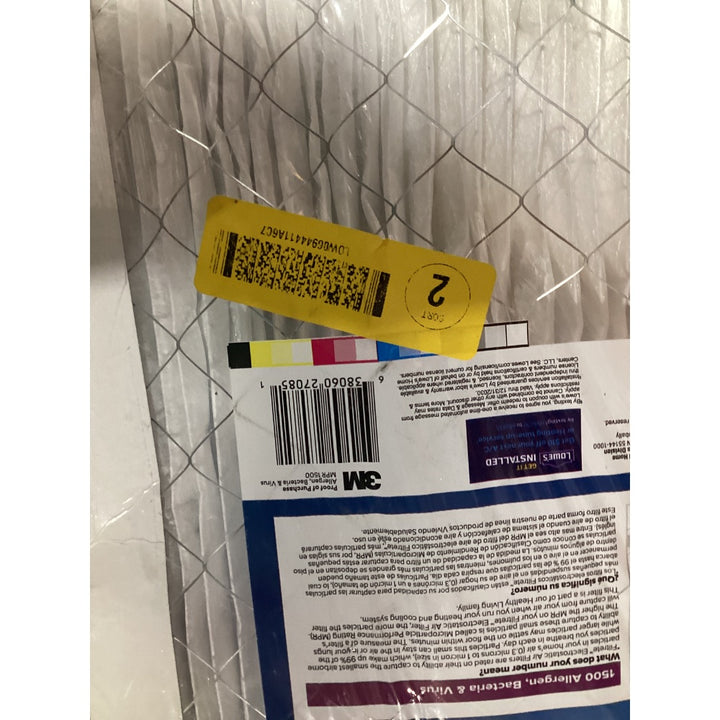 Lot # 1012 Filtrete 1500 Air Filter Lowes $22