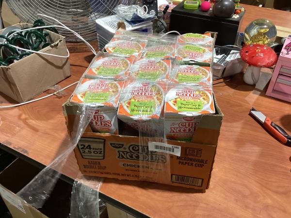 Lot # 1580 Nissin Chicken Cup Noodles, 2.4 Ounce (Pack of 24)