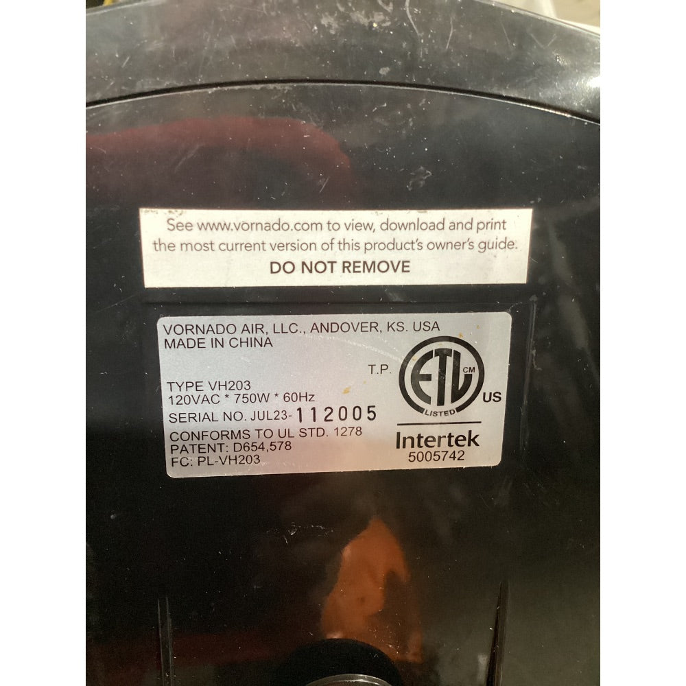 Lot # 398 Vornado Heater $30.00