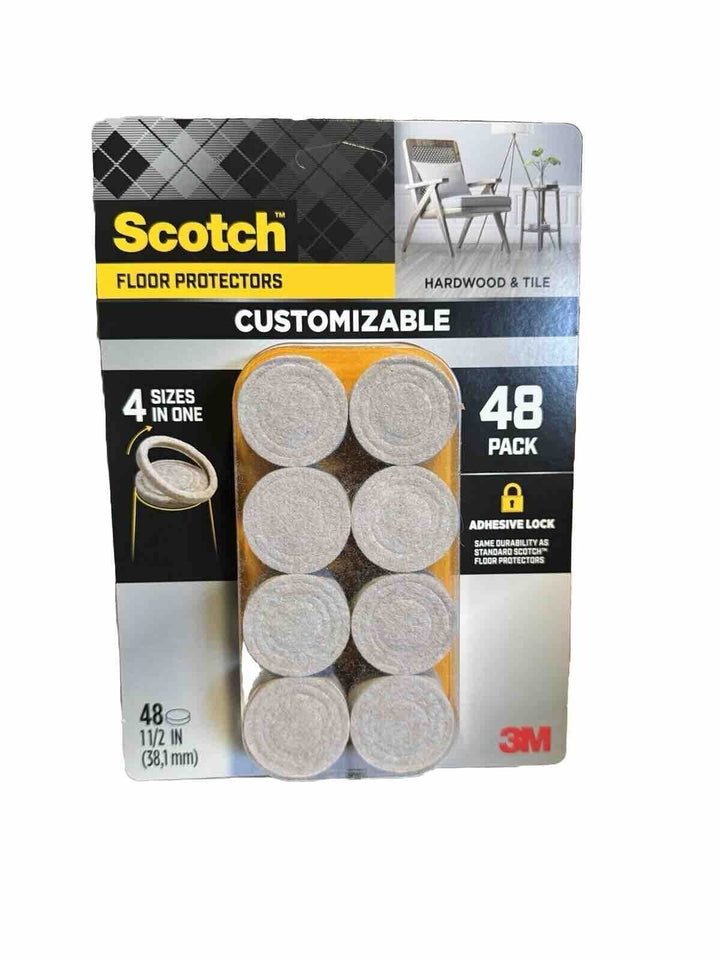 Lot # 61 Scotch 48 Pack Protector Felt Pads Furniture $30