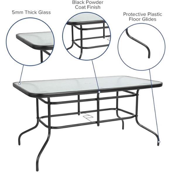 Lot # 2091 Flash Furniture Patio Dining Table $133
