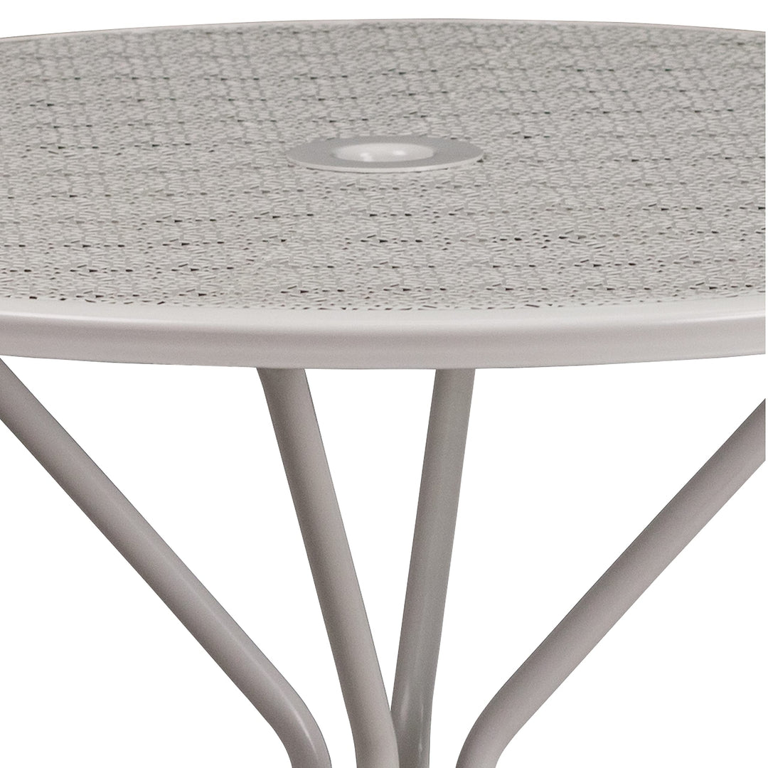 Lot # 2098 Flash Furniture Light Gray Patio-Side-Tables $148.60