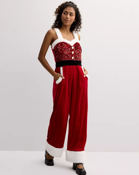 Lot # 505 Juniors' Born Famous Mrs. Claus Santa Jumpsuit $49