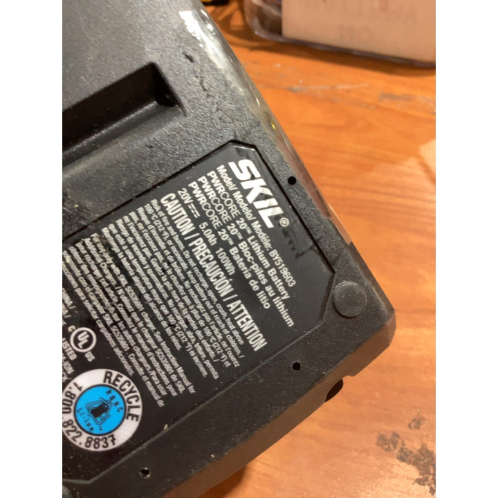 Lot # 1080 SKIL PWRCORE 20 5.0Ah Battery BY518603 $15