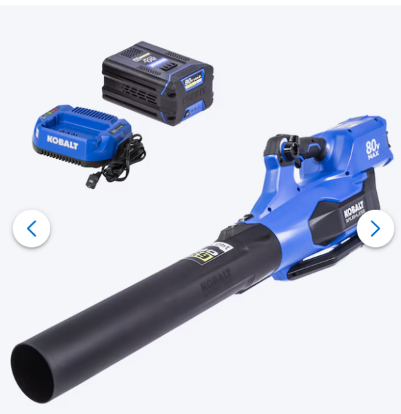 Lot # 280 Kobalt 80-volt Handheld Leaf Blower $349
