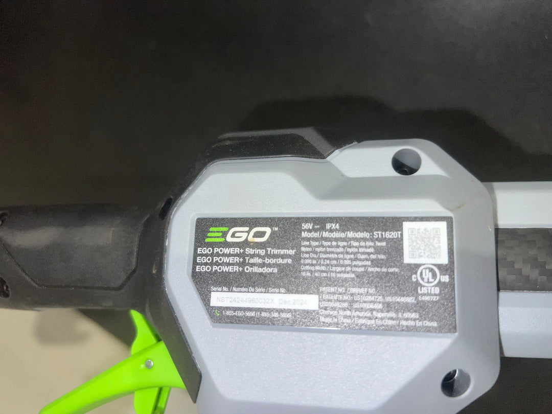 Desbrozadora de hilo a batería EGO POWERLOAD con eje recto de 16 pulgadas y 56 voltios LINE IQ (USADA) (HERRAMIENTA DESNUDA)