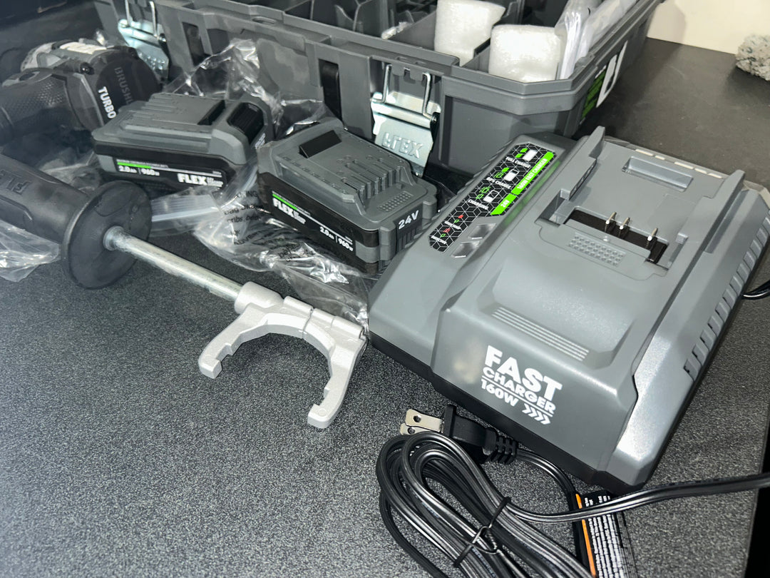 FLEX STACKED LITHIUM 24-volt 1/2-in Keyless Brushless Cordless Drill 2 -Batteries Included (Hard Case Included) (USED)