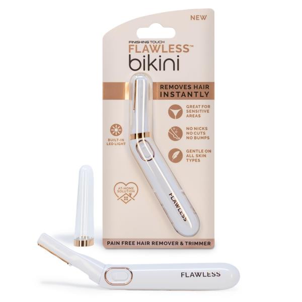 Lot # 564 Finishing Touch Flawless Bikini Shaver and Trimmer Hair Remover for Women, Dry Use Electric Razor, Personal Groomer for Intimate Ladies Shaving, No Bump, Smooth Shave