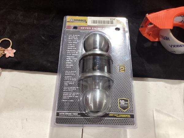 Lot # 824 Light Duty Commercial Keyd Entry Knob $32