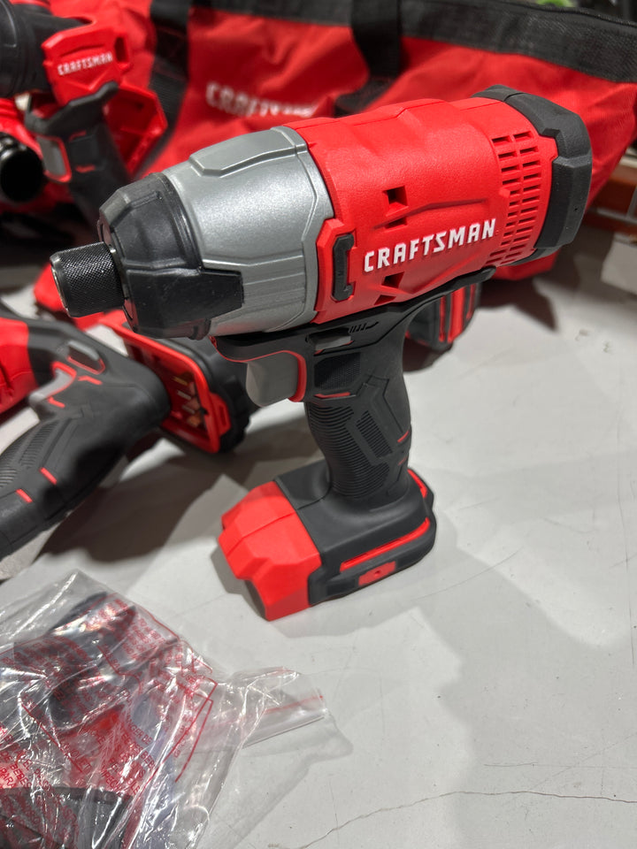 CRAFTSMAN V20 20-volt Max 6-Tool Power Tool Combo Kit with Soft Case and charger (NO BATTERIES)(Used)