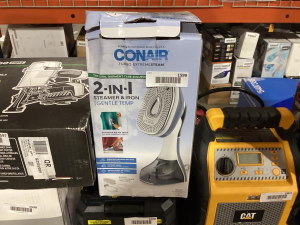 Lot # 1599 Conair 2 in 1 steamer and iron $60