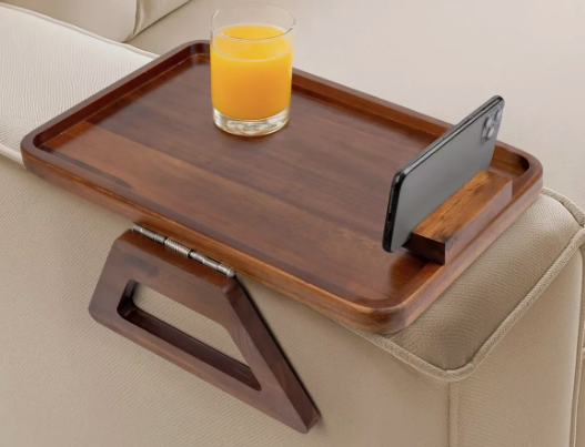 Smart Design Acacia Armrest Tray (OPEN BOX)