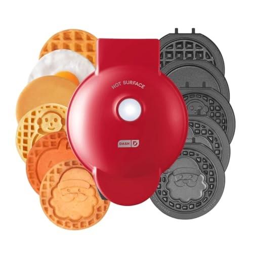 Dash MultiMaker Mini Waffle System with Removable Plates and Storage Case (open box)