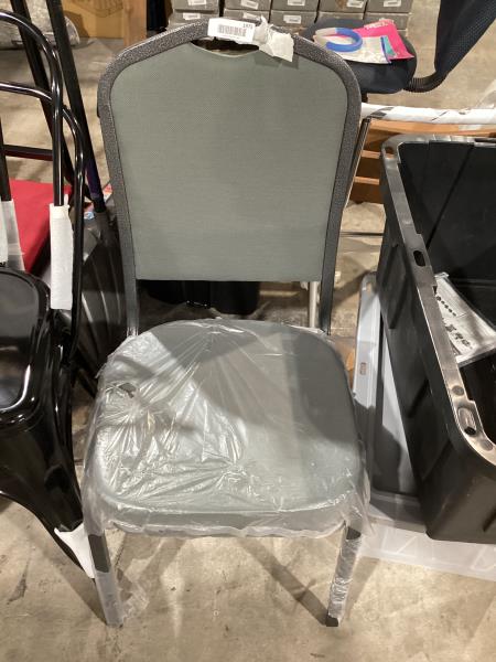 Lot # 1975 EMMA+OLIVER Charcoal Crown Back Banquet Chair $130