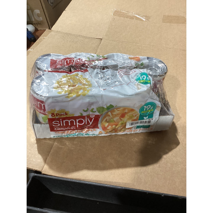 Lot # 479 Campbell's Simply Chicken Noodle Soup 8-Pack - 19g Protein, No Artificial Flavors, No Preservatives, No Artificial Colors