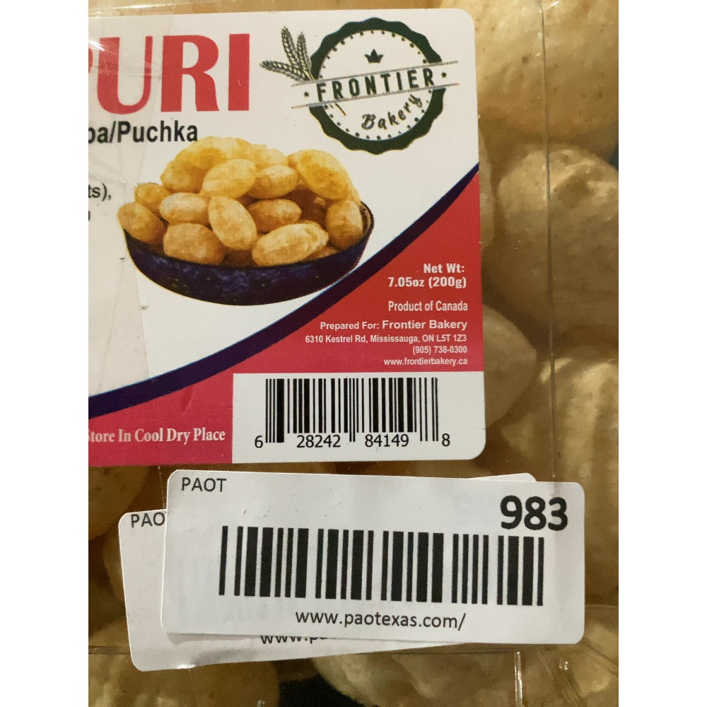Lot # 983 Frontier Bakery Pani Puri $8.00