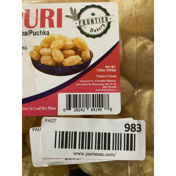 Lot # 983 Frontier Bakery Pani Puri $8.00
